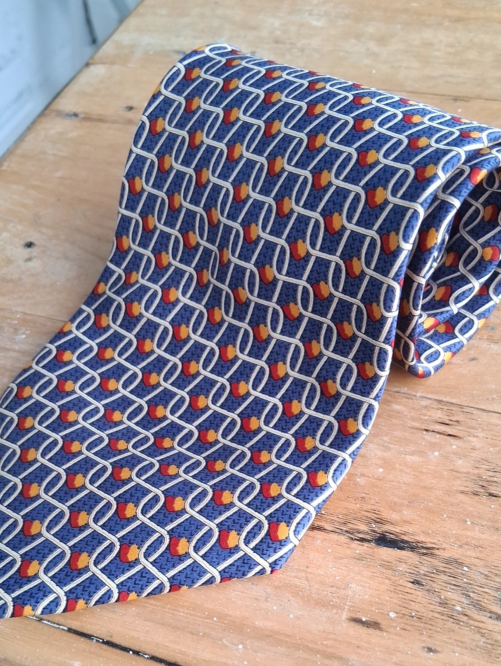 GUCCI Blue Patterned Silk Tie - Men's Formal Accessory